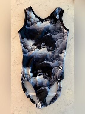 GymGear Leotard - “Stormy Clouds” print - Teen Medium - Great Condition!
